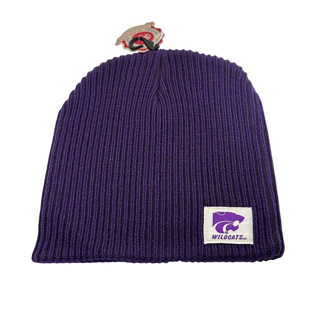 NWT Kansas Purple Wildcats Knit Beanie K-State College Sports Team